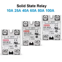 Твърдотелно реле SSR-10DA/25DA/40DA 3-32V DC към 24-380V AC
