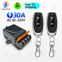 Безжичен RF ключ 433MHz 30A за лампа, вентилатор и помпа